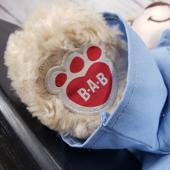 Built A Bear Workshop Cream Teddy Bear Plush with Police Uniform 17'' - Picture 11 of 12